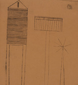 Louise Bourgeois. Plate 6 of 9, from the illustrated book, He Disappeared into Complete Silence. 1946-1947