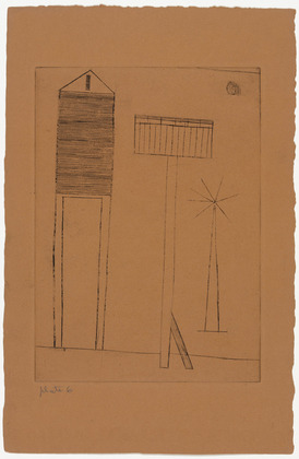 Louise Bourgeois. Plate 6 of 9, from the illustrated book, He Disappeared into Complete Silence. 1946-1947