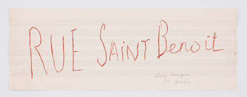Louise Bourgeois. Rue Saint Benoit. 2006