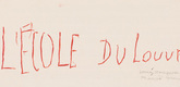 Louise Bourgeois. L'&Eacute;cole du Louvre. 2006