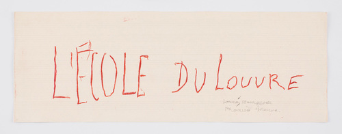 Louise Bourgeois. L'&Eacute;cole du Louvre. 2006