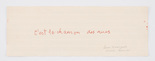 Louise Bourgeois. C'est la Chanson des Rues. 2006