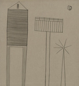 Louise Bourgeois. Plate 6 of 11, from the illustrated book, He Disappeared into Complete Silence, second edition. 1990