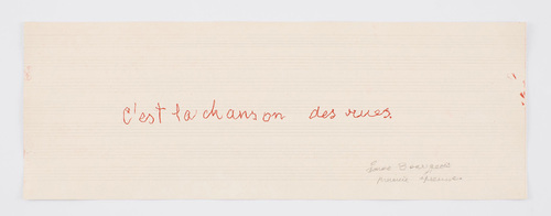Louise Bourgeois. C'est la Chanson des Rues. 2006