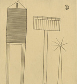Louise Bourgeois. Plate 6 of 11, from the illustrated book, He Disappeared into Complete Silence, second edition. 1990