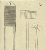Louise Bourgeois. Plate 6 of 11, from the illustrated book, He Disappeared into Complete Silence, second edition. 1990