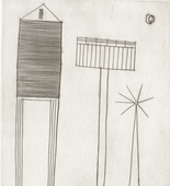 Louise Bourgeois. Plate 6 of 11, from the illustrated book, He Disappeared into Complete Silence, second edition. 1990
