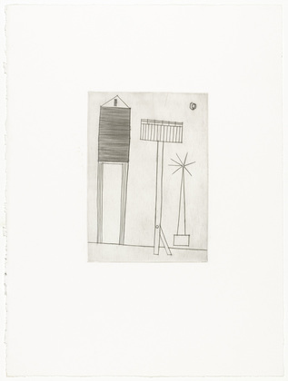 Louise Bourgeois. Plate 6 of 11, from the illustrated book, He Disappeared into Complete Silence, second edition. 1990