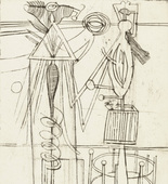 Louise Bourgeois. Plate 7 of 9, from the illustrated book, He Disappeared into Complete Silence. 1946-1947