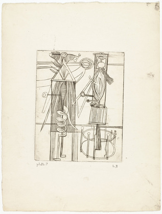 Louise Bourgeois. Plate 7 of 9, from the illustrated book, He Disappeared into Complete Silence. 1946-1947