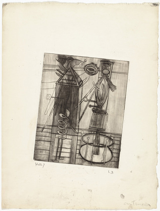 Louise Bourgeois. Plate 7 of 9, from the illustrated book, He Disappeared into Complete Silence. 1946-1947