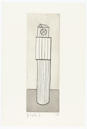 Louise Bourgeois. Plate 1 of 11, from the illustrated book, He Disappeared into Complete Silence, second edition. 2005