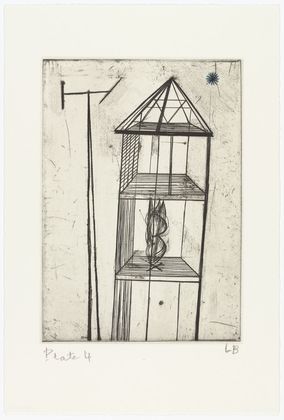 Louise Bourgeois. Plate 4 of 11, from the illustrated book, He Disappeared into Complete Silence, second edition. 2005
