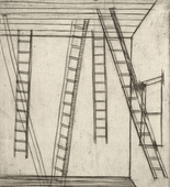 Louise Bourgeois. Plate 8 of 9, from the illustrated book, He Disappeared into Complete Silence, first edition. 1946-1947