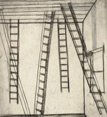 Louise Bourgeois. Plate 8 of 9, from the illustrated book, He Disappeared into Complete Silence, first edition. 1946-1947