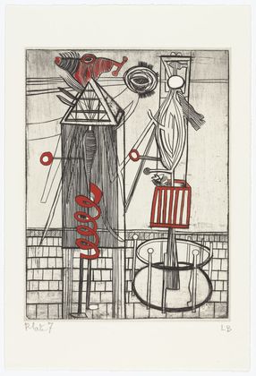 Louise Bourgeois. Plate 7 of 11, from the illustrated book, He Disappeared into Complete Silence, second edition. 2005