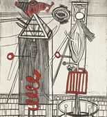 Louise Bourgeois. Plate 7 of 11, from the illustrated book, He Disappeared into Complete Silence, second edition. 2005