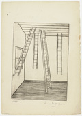 Louise Bourgeois. Plate 8 of 9, from the illustrated book, He Disappeared into Complete Silence, first edition. 1947