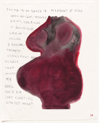 Louise Bourgeois with Tracey Emin. When My Cunt Stopped Living, no. 16 of 16, from the series, Do Not Abandon Me. 2009-2010