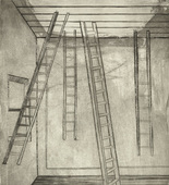 Louise Bourgeois. Plate 8 of 9, from the illustrated book, He Disappeared into Complete Silence, first edition. 1946-1947