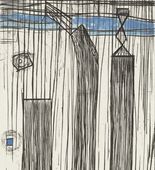 Louise Bourgeois. Plate 9 of 11, from the illustrated book, He Disappeared into Complete Silence, second edition. 2005