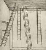 Louise Bourgeois. Plate 8 of 9, from the illustrated book, He Disappeared into Complete Silence, first edition. 1946-1947