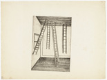 Louise Bourgeois. Plate 8 of 9, from the illustrated book, He Disappeared into Complete Silence, first edition. 1946-1947