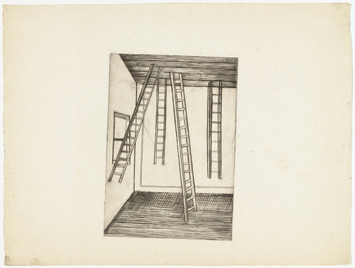 Louise Bourgeois. Plate 8 of 9, from the illustrated book, He Disappeared into Complete Silence, first edition. 1946-1947