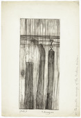 Louise Bourgeois. Plate 9 of 9, from the illustrated book, He Disappeared into Complete Silence. 1946-1947