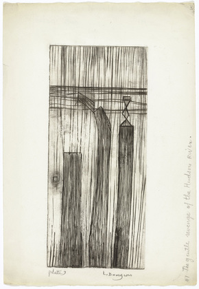 Louise Bourgeois. Plate 9 of 9, from the illustrated book, He Disappeared into Complete Silence. 1946-1947