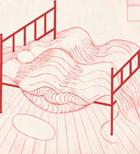 Louise Bourgeois. Le Lit, Gros &Eacute;dredon, Bleu. 1997