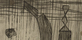 Louise Bourgeois, The artist at Atelier 17, New York. Plate 9 of 9, from the illustrated book, He Disappeared into Complete Silence. 1946-1947