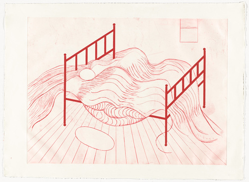 Louise Bourgeois. Le Lit, Gros &Eacute;dredon, Bleu. 1997