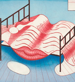 Louise Bourgeois. Le Lit, Gros &Eacute;dredon, Bleu. 1997
