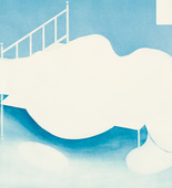 Louise Bourgeois. Le Lit, Gros &Eacute;dredon, Bleu. 1997