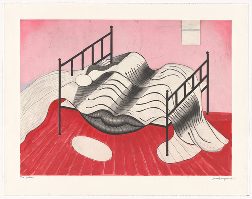 Louise Bourgeois. Le Lit, Gros &Eacute;dredon, Bleu. 1997