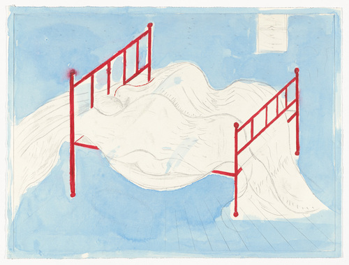 Louise Bourgeois. Le Lit, Gros &Eacute;dredon, Bleu. 1997