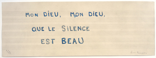 Louise Bourgeois. Mon Dieu, Mon Dieu, Que le Silence Est Beau. 2006