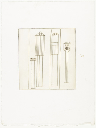 Louise Bourgeois. Atlantic Avenue No 2: Transparent Houses. c. 1990