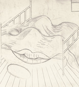 Louise Bourgeois. Le Lit, Gros &Eacute;dredon, Bleu. 1997