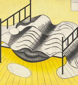 Louise Bourgeois. Le Lit, Gros &Eacute;dredon, Bleu. 1997