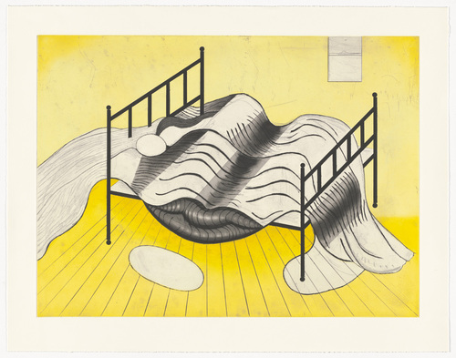 Louise Bourgeois. Le Lit, Gros &Eacute;dredon, Bleu. 1997