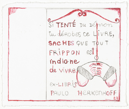 Louise Bourgeois. Ex Libris (for Paulo Herkenhoff). 2001