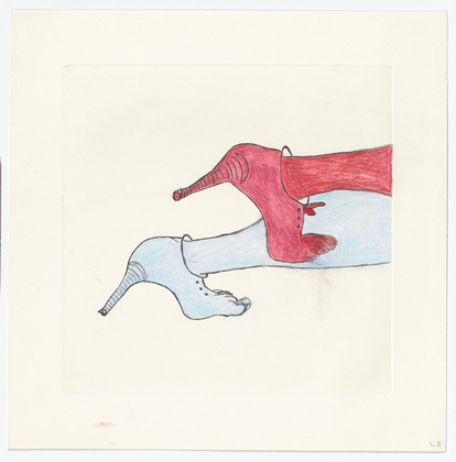 Louise Bourgeois. Untitled, plate 4 of 5, from the illustrated book, and plate 4 of 7, from the portfolio, Metamorfosis. 1997