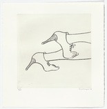 Louise Bourgeois. Untitled, plate 4 of 5, from the illustrated book, Metamorfosis. 1997