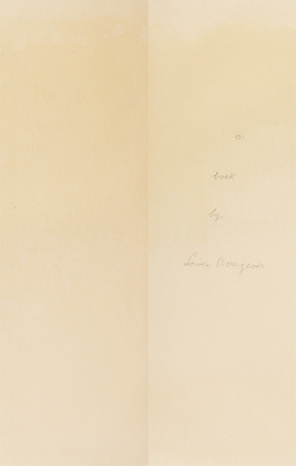 Louise Bourgeois. Duration and Intensit&eacute;, colophon. 2007