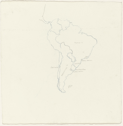 Louise Bourgeois. Untitled (Study for Map of the Western Hemisphere). 1995