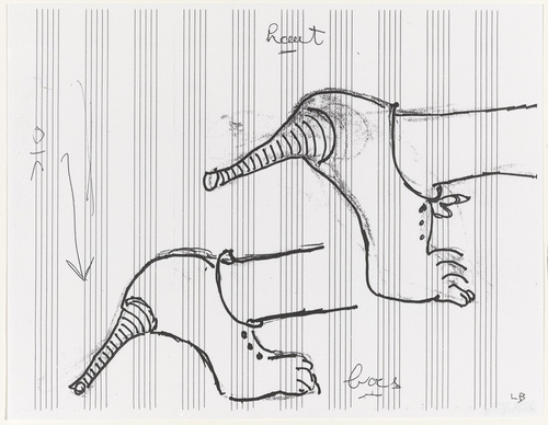 Louise Bourgeois. Untitled (Study for Untitled, plate 4 of 5, from the illustrated book, and plate 4 of 7, from the portfolio, Metamorfosis). 1997