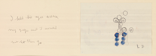 Louise Bourgeois. Untitled drawing, in Nothing to Remember (set 4), from the series of folio sets (1-6). 2004-2006