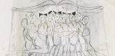 Louise Bourgeois. Untitled (Study for Eight in Bed). 1998